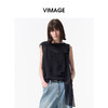 VIMAGE纬漫纪小众设计透气舒适黑色显瘦宽松无袖上衣2026夏季款V2513218 商品缩略图3