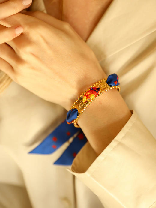 订购8周到｜AN-NEE-Diva-幻彩星语 2cm 丝巾手镯［法国设计师］ 商品图0