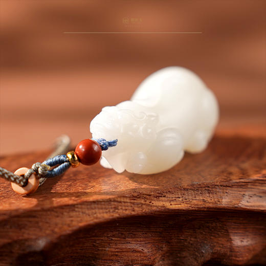 「天祐」羊脂白玉貔貅挂 商品图1
