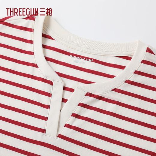 Threegun三枪 彩条冰泉棉短袖女衫-T20186A01 商品图8