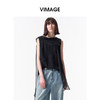 VIMAGE纬漫纪小众设计透气舒适黑色显瘦宽松无袖上衣2026夏季款V2513218 商品缩略图2