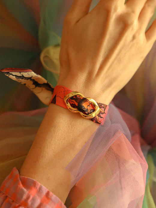 订购8周到｜AN-NEE-Décembre-时光星象 2cm 丝巾手镯［法国设计师］ 商品图0