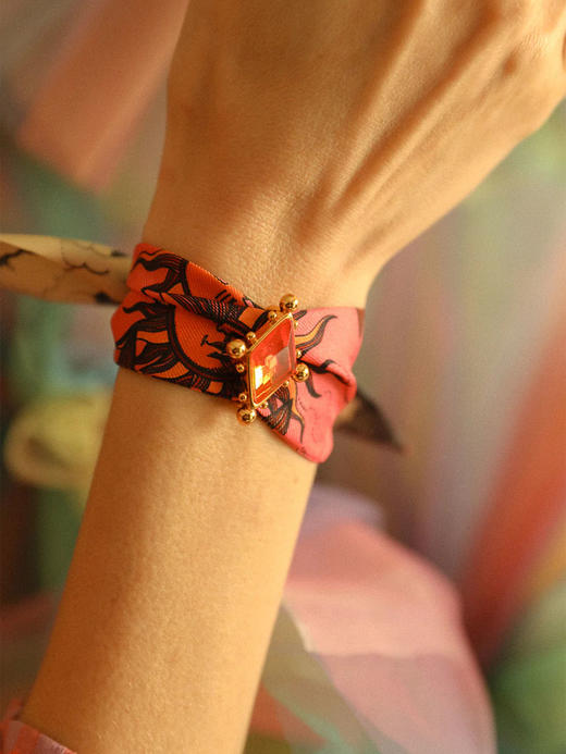订购8周到｜AN-NEE-Circus Rose-时光星象 4cm 丝巾手镯［法国设计师］ 商品图2