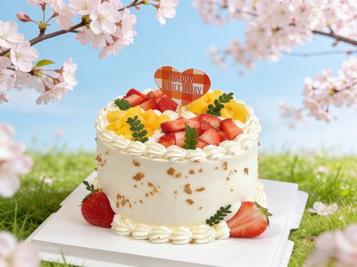 【春日草莓芒芒】鲜果奶油蛋糕 商品图0