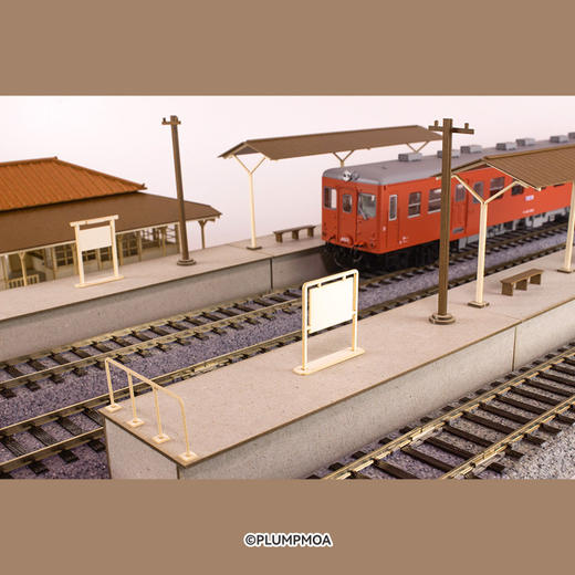 【GSC预售定金】1/80比例 纸制模型套件 街角配件系列 岛式地方站台 基本套装 商品图2