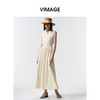 VIMAGE纬漫纪度假风棉质温柔收腰显瘦黄油色连衣裙2026夏季新款V2507209 商品缩略图5
