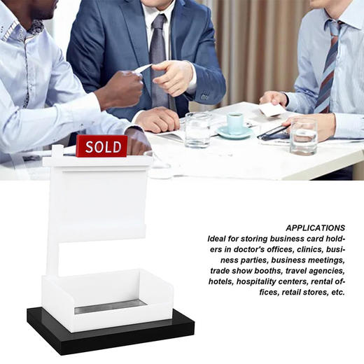 美国 名片置物展示架 双卡槽极简风格 商务适用办公桌会议室 商品图3