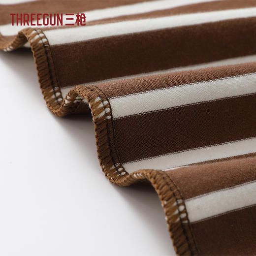 Threegun三枪 彩条冰泉棉圆领中袖女衫-T20197A01 商品图2