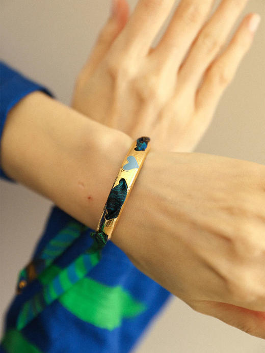 订购8周到｜AN-NEE-BAM Bleu-幻境霓彩 1cm 丝巾手镯［法国设计师］ 商品图1