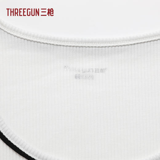 Threegun三枪 时尚罗纹宽松女背心-T30077A01 商品图3