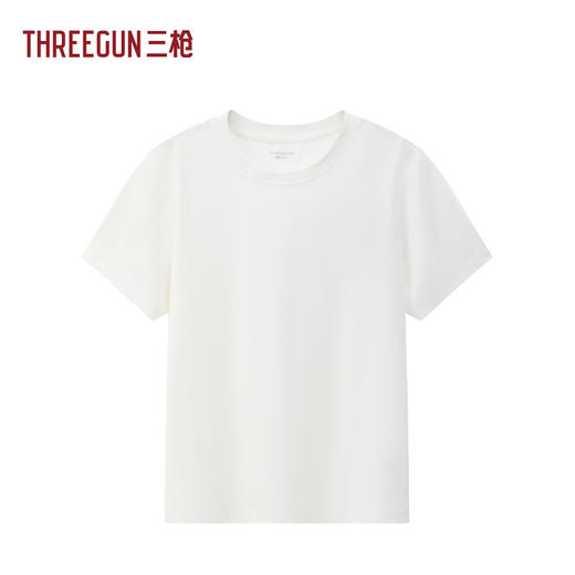 Threegun三枪 臻丝棉圆领短袖女衫-T20191A02 商品图1