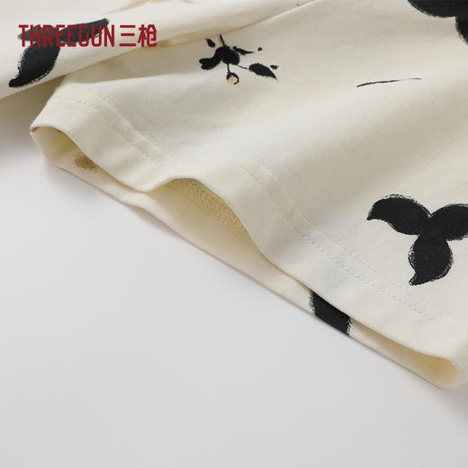 Threegun三枪 冰泉棉印花短袖女家居裙-T70022A01 商品图5