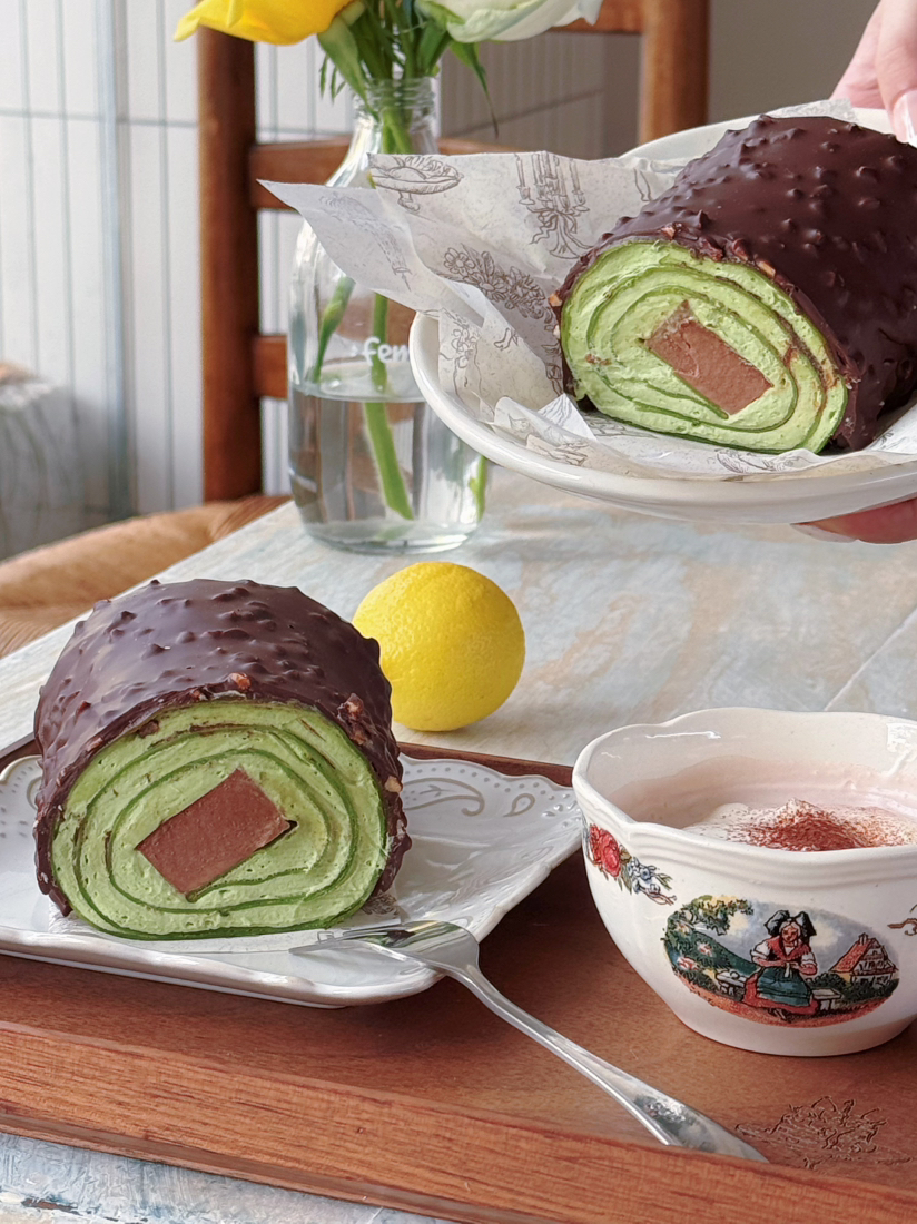 【新品】脆皮抹茶生巧奶冻卷