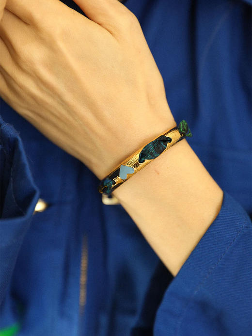 订购8周到｜AN-NEE-BAM Bleu-幻境霓彩 1cm 丝巾手镯［法国设计师］ 商品图2