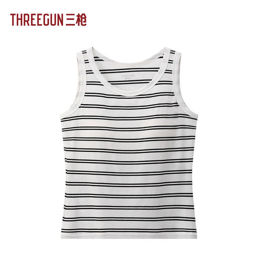 Threegun三枪 彩条罗纹BRA女士背心-T30003A01 商品图2