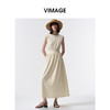 VIMAGE纬漫纪度假风棉质温柔收腰显瘦黄油色连衣裙2026夏季新款V2507209 商品缩略图0