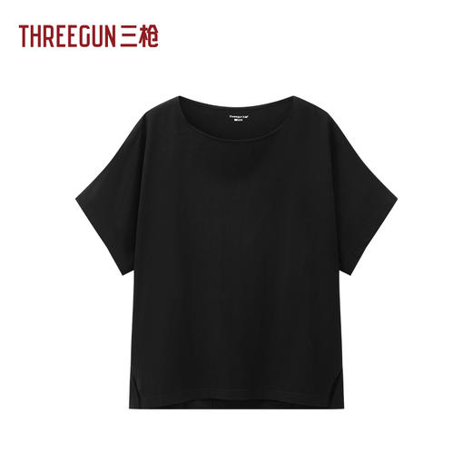 Threegun三枪 冰泉棉圆领连袖宽松女衫-T20188A01 商品图1