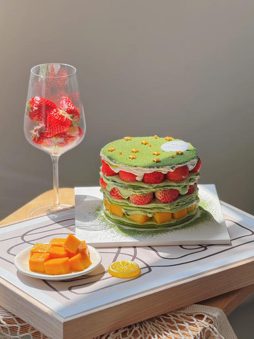 【新品】草莓芒果抹茶星星千层 商品图1