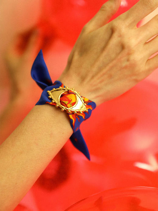 订购8周到｜AN-NEE-Oeil doré-幻彩星语 4cm 丝巾手镯［法国设计师］ 商品图1