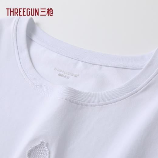 Threegun三枪 冰泉棉圆领短袖女衫-T20194A01 商品图8
