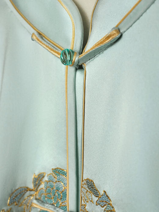 盛唐牡丹大师系列| 重工盘金团花外套-艾绿 商品图1