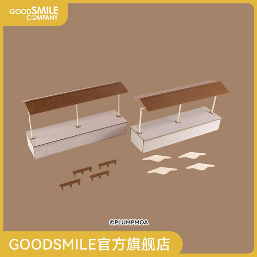 【GSC预售定金】1/80比例 纸制模型套件 街角配件系列 岛式地方站台 延长套装B（站台屋顶） 商品图0