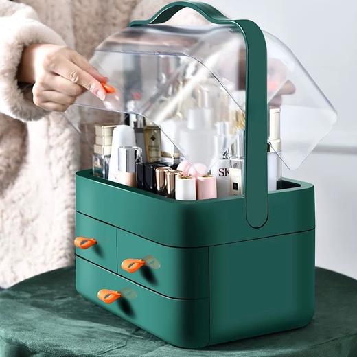 【热销2000+】手提宿舍大容量化妆品大容量桌面收纳置物盒 商品图0