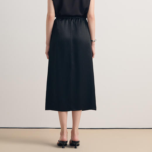 EITIE爱特爱醋纤休闲通勤显瘦a字高腰百搭半身裙2026夏季新款8606304 商品图4