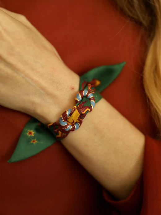 订购8周到｜AN-NEE-BIM Bordeaux -星象图腾 4cm 丝巾手镯［法国设计师］ 商品图1