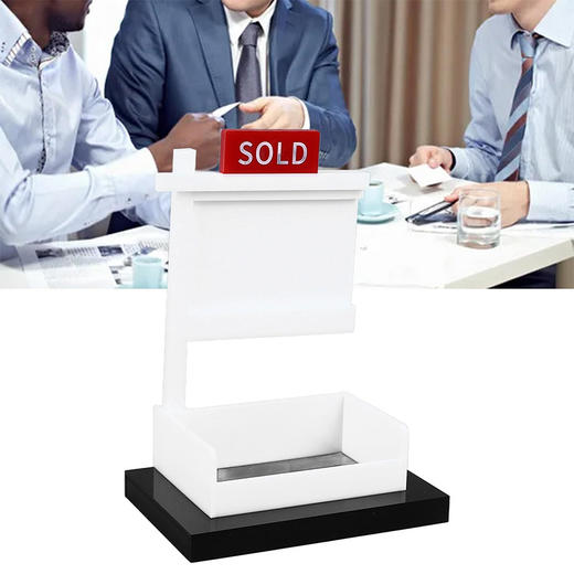 美国 名片置物展示架 双卡槽极简风格 商务适用办公桌会议室 商品图1