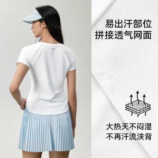 魔力薇薇交叉燕尾速干短袖T恤女2026春夏季新款防晒凉感运动上衣 商品图2