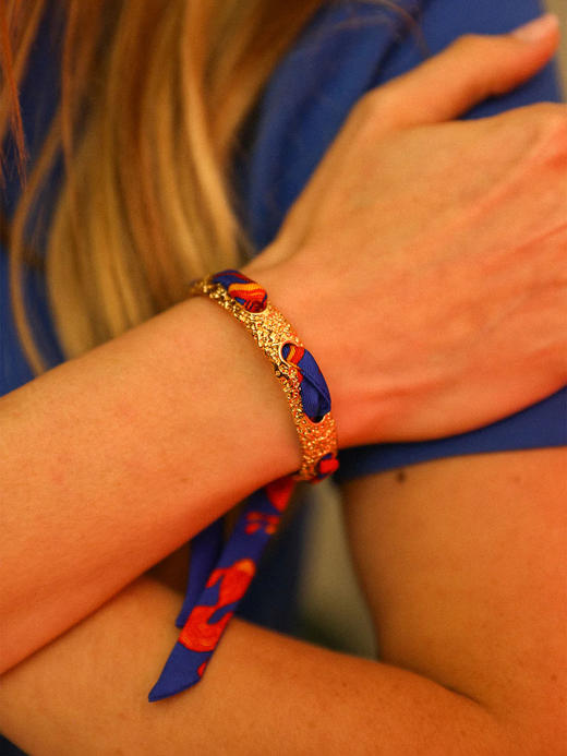 订购8周到｜AN-NEE-Queen-幻彩星语 1cm 丝巾手镯［法国设计师］ 商品图2