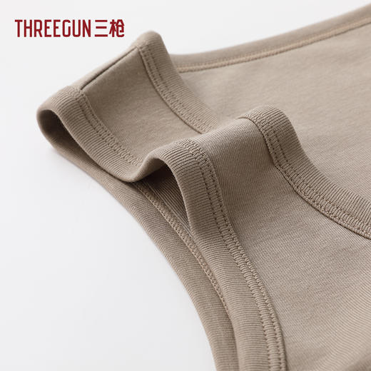 Threegun三枪 零碳莱赛尔棉罗纹拼接女背心-T30076A01 商品图4