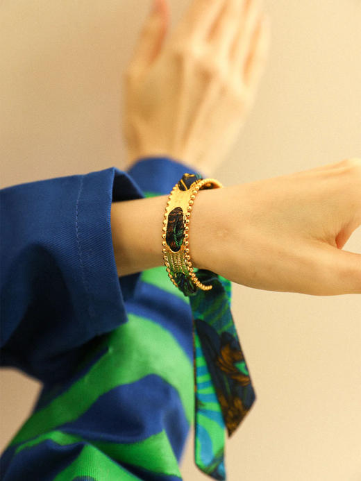 订购8周到｜AN-NEE-Diva-幻境霓彩 2cm 丝巾手镯［法国设计师］ 商品图2