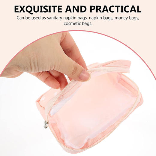 美国 布艺零钱包 卫生巾收纳包 化妆品收纳轻巧便携 商品图5