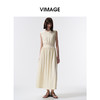 VIMAGE纬漫纪度假风棉质温柔收腰显瘦黄油色连衣裙2026夏季新款V2507209 商品缩略图2