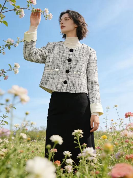 品牌特卖【自营】衣周期～小仙优品Q93（两穿）花瓣领韩系小香风外套-喜出 商品图6