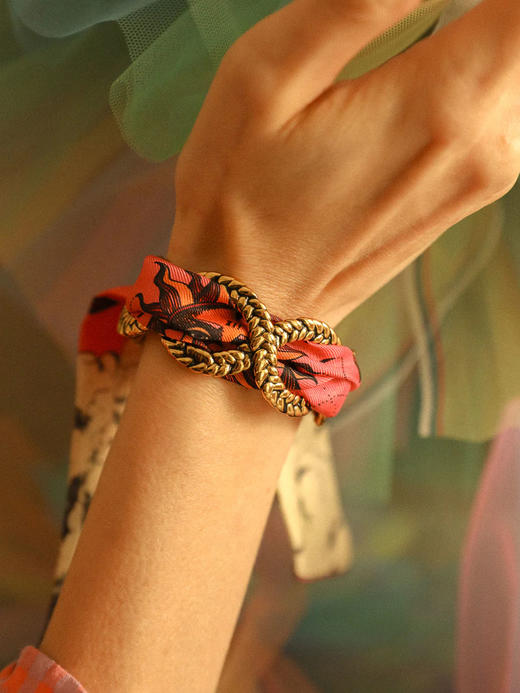 订购8周到｜AN-NEE-Tresse Or Vieillit-时光星象 4cm 丝巾手镯［法国设计师］ 商品图1