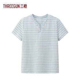 Threegun三枪 彩条冰泉棉短袖女衫-T20186A01