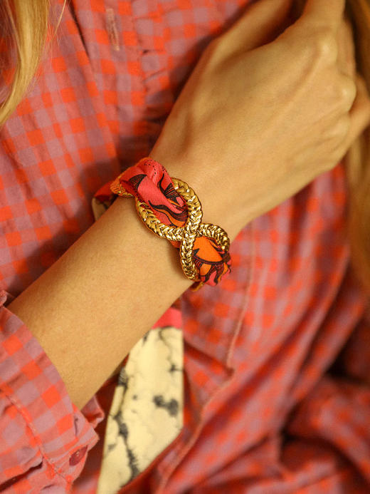 订购8周到｜AN-NEE-Tresse Or Vieillit-时光星象 4cm 丝巾手镯［法国设计师］ 商品图2