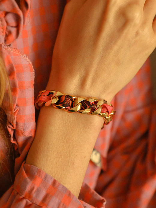 订购8周到｜AN-NEE-Décembre-时光星象 1cm 丝巾手镯［法国设计师］ 商品图0