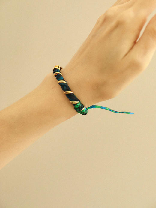 订购8周到｜AN-NEE-Octobre-幻境霓彩 1cm 丝巾手镯［法国设计师］ 商品图0