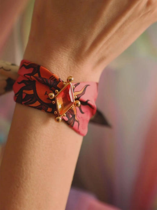 订购8周到｜AN-NEE-Circus Rose-时光星象 4cm 丝巾手镯［法国设计师］ 商品图1