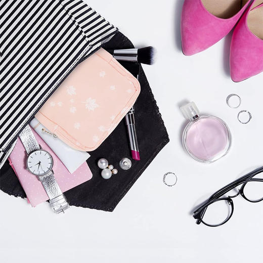 美国 布艺零钱包 卫生巾收纳包 化妆品收纳轻巧便携 商品图2