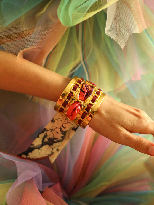 订购8周到｜AN-NEE-Décembre Bordeaux-时光星象 4cm 丝巾手镯［法国设计师］ 商品图2