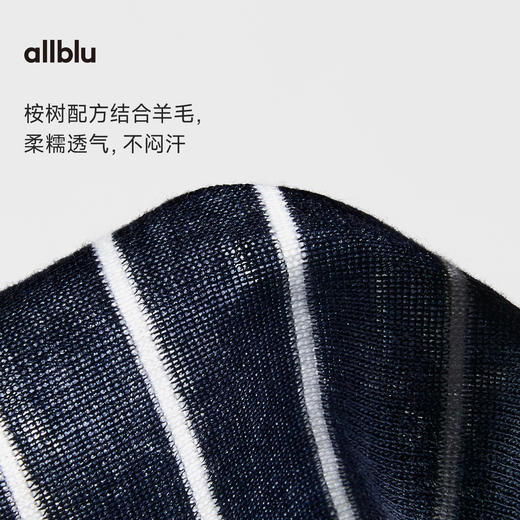 【夏Vol.1】allblu女装“夏天的透气配方”26春夏【桉树羊毛】条纹开衫ZY 商品图1