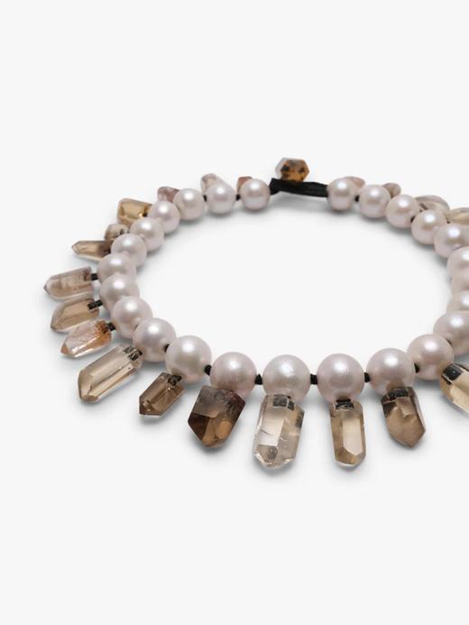 订购8周到｜MONIES-OOAK-淡水珍珠 天然水晶 发晶 烟晶 皮革 项链［丹麦设计师］ 商品图1