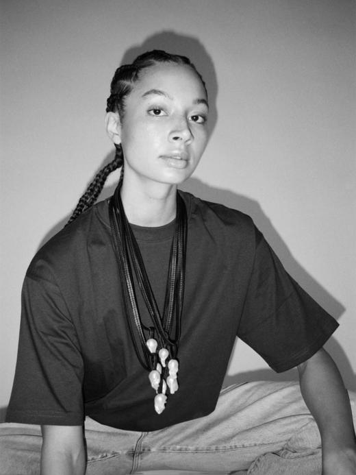 订购8周到｜MONIES-Mint-Clive 巴洛克珍珠 橡木 皮革 项链［丹麦设计师］ 商品图0