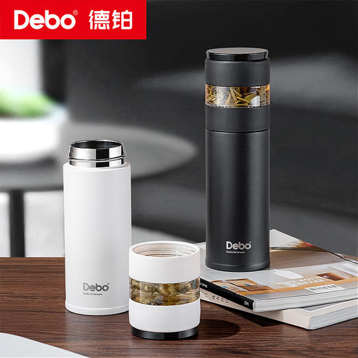 Debo德铂-茶韵真空保温杯400ml 316高品质 独立茶仓浓淡可控 商品图0