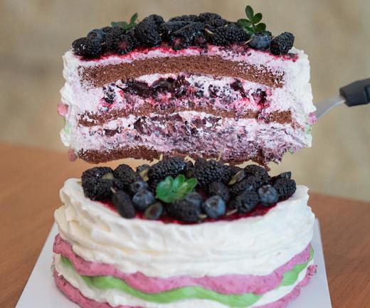 【春山叠色】手工熬制桑葚酱+应季桑葚+血糯米+可可戚风胚（提前一天预定） 商品图2